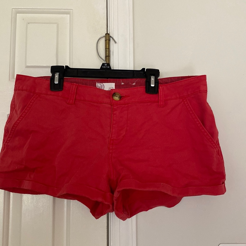 Twill orange shorts